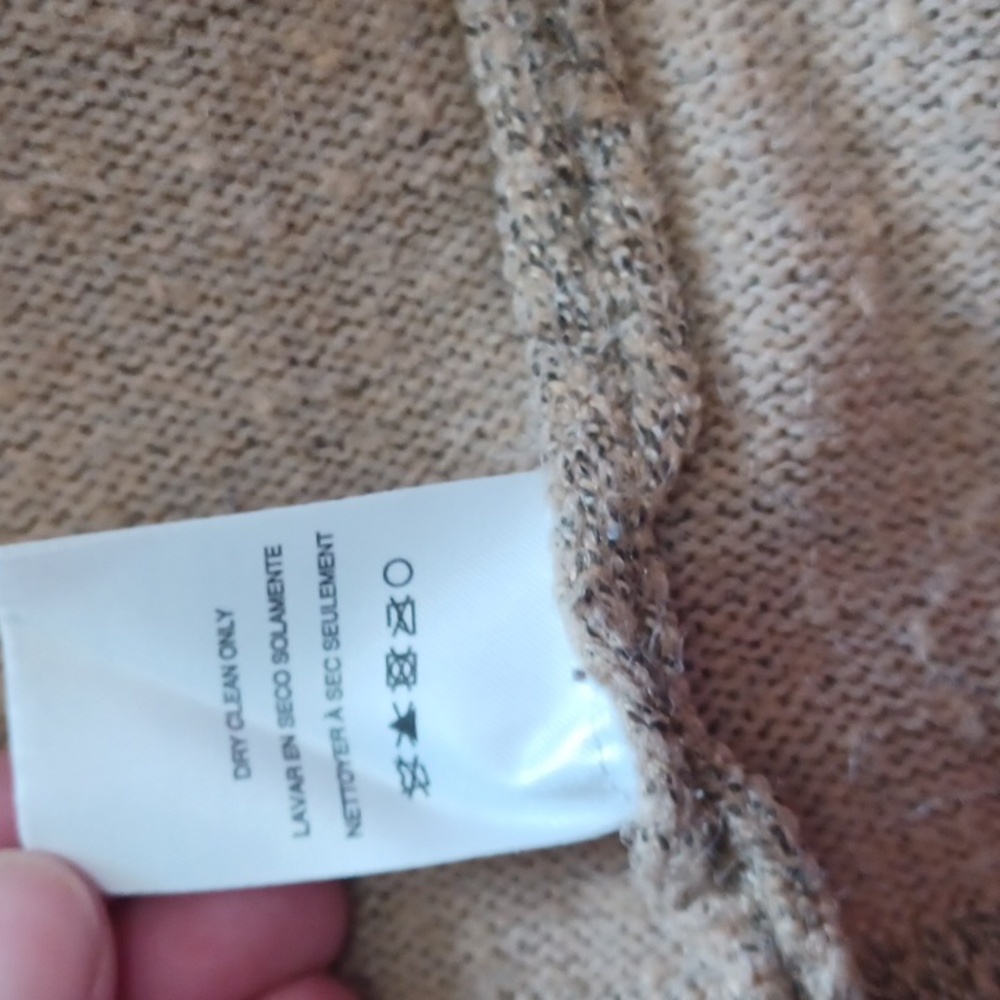 Thread & Supply Vita Oatmeal Boucle Open Front Cardigan Jacket Size XL Coatigan - Picture 14 of 15